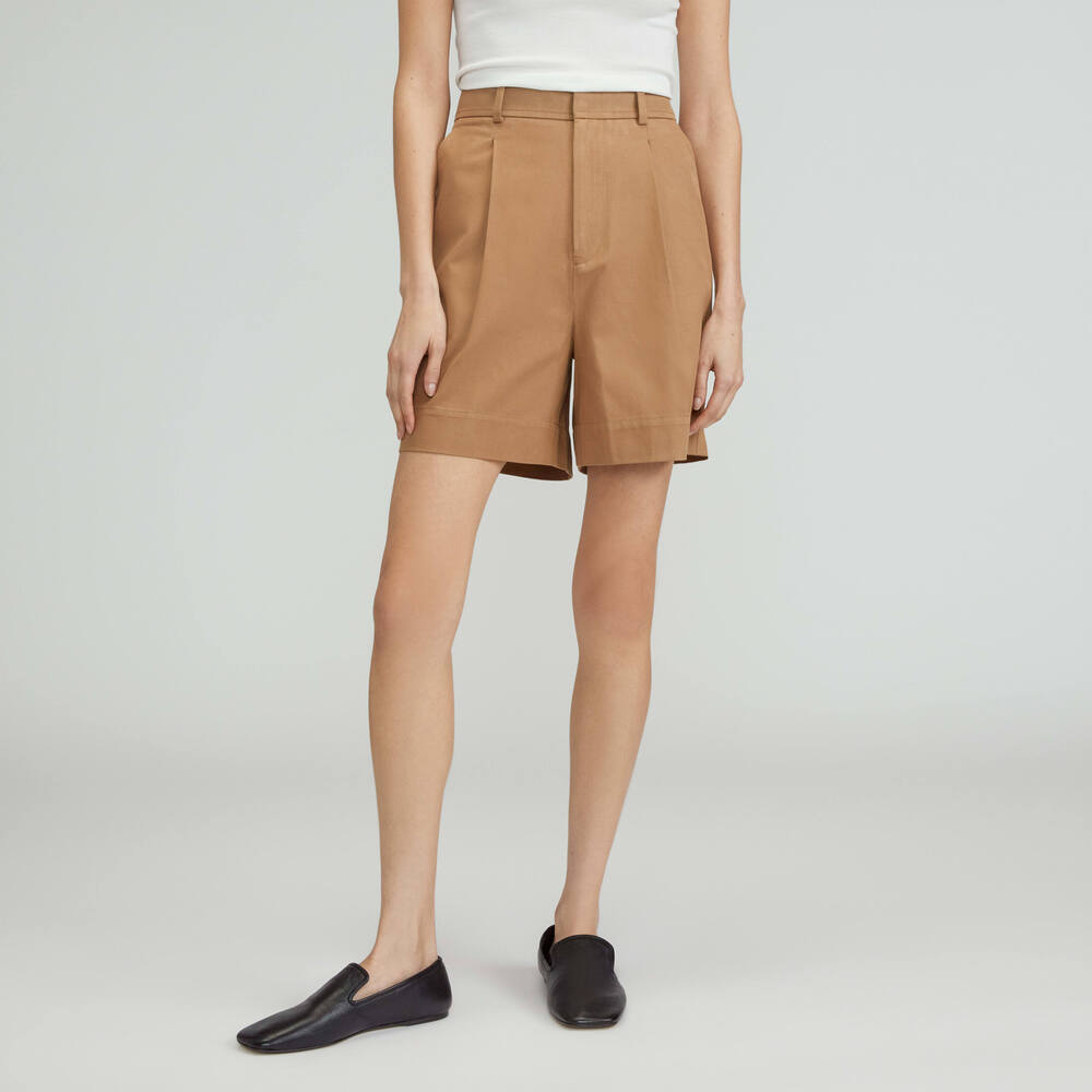 Everlane Women's Draper Short in Buttersmooth in Light Brown, Size 4